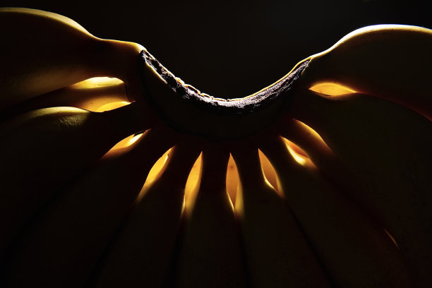 一把香蕉，部分特写库存照片图片下载