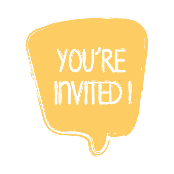 你被邀请参加演讲泡泡。图片下载