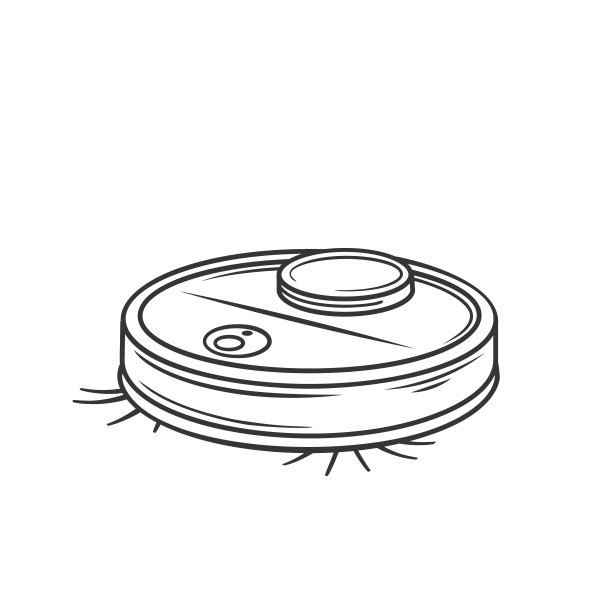 机器人吸尘器轮廓图标图片下载
