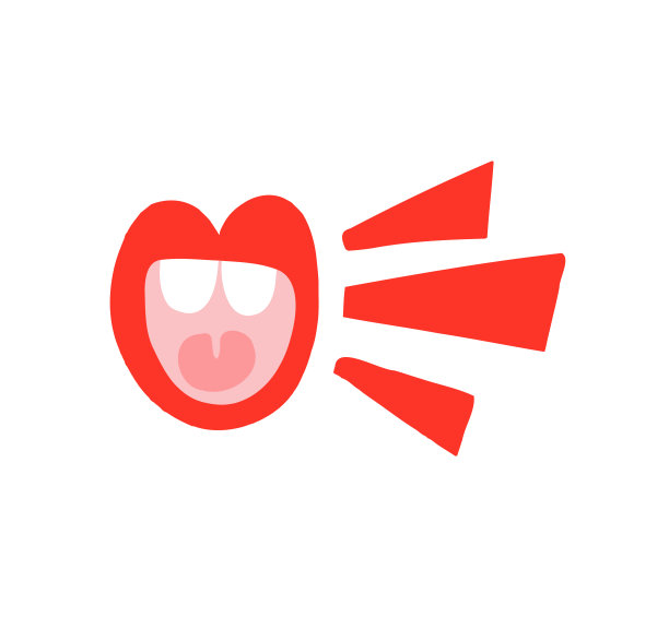 红唇语音设计。美女的象征。平面插图向量。图片下载