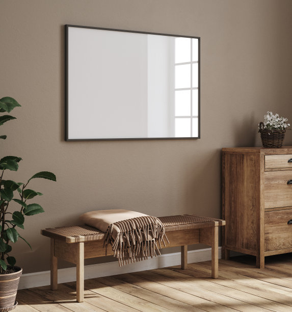 斯堪的纳维亚农舍客厅内部的模型框架图片下载