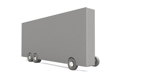 字母I形公共汽车的3D插图图片下载