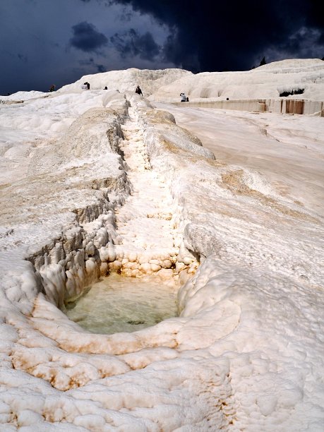 Pumukkale中的钙沉积图片下载