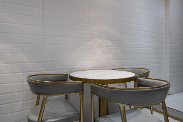 简约风格的休闲桌椅图片下载