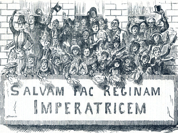 维多利亚女王登基60周年庆典拉丁文为“天佑女王”图片下载