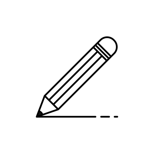 铅笔图标行。矢量图图片下载