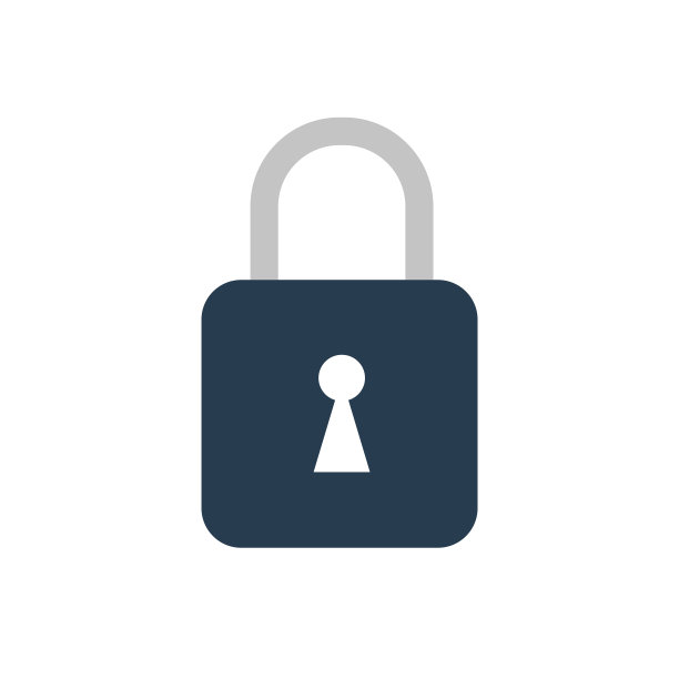 挂锁平面设计风格。矢量插图。图片下载