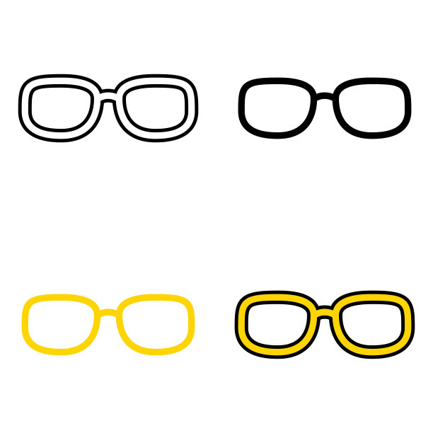 套眼镜在平面风格孤立图片下载