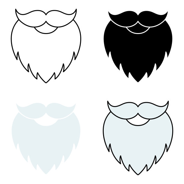 套胡在平风格孤立图片下载