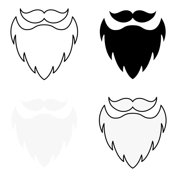 套胡在平风格孤立图片下载