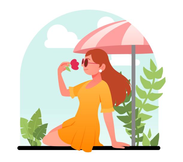 度假的女人图片下载