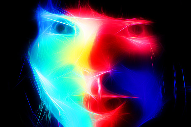 不同颜色的女性抽象画图片下载