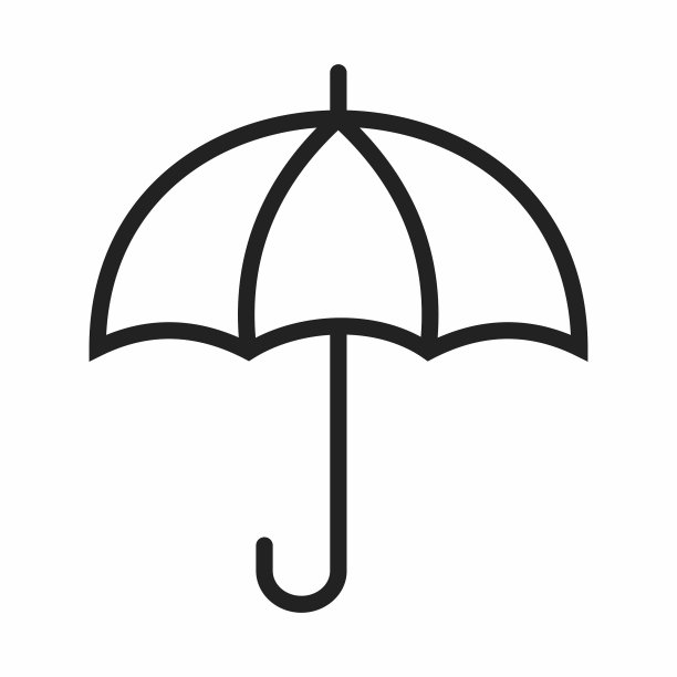 雨伞轮廓图标图片下载
