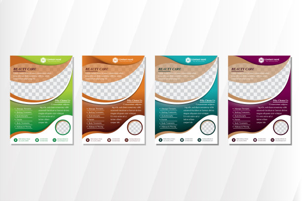 矢量设计的传单与地方的照片图片下载