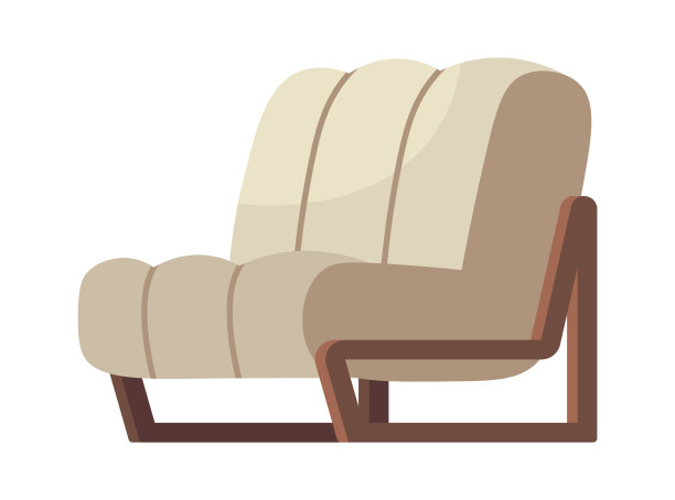 现代家具，舒适扶手椅。矢量图图片下载
