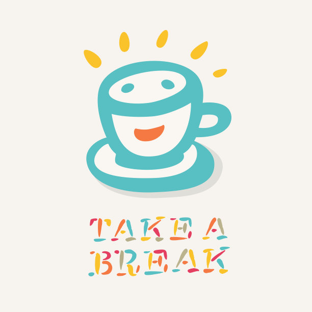 休息一下。矢量字母横幅。图片下载