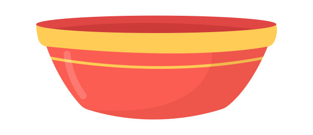 碗厨房用品图标。矢量图图片下载