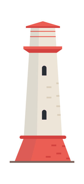 海上灯塔图标。矢量图图片下载