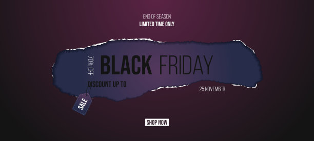 矢量现实孤立的剪纸宣传海报黑色星期五出售的模板和布局装饰在黑色的背景。折扣和特别优惠的概念。图片下载