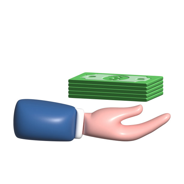 3D省钱图标概念。美元钱包手持孤立的白色背景，3d渲染插图。最小的风格。图片下载