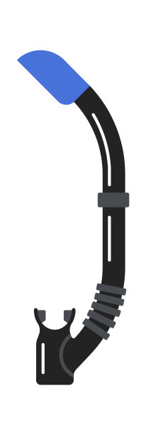 水下通气管设备。矢量图图片下载