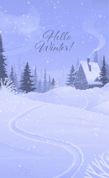 平坦的冬季景观。雪的背景。图片下载