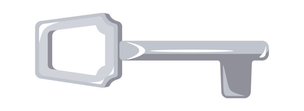 杠杆门钥匙图标。矢量图图片下载