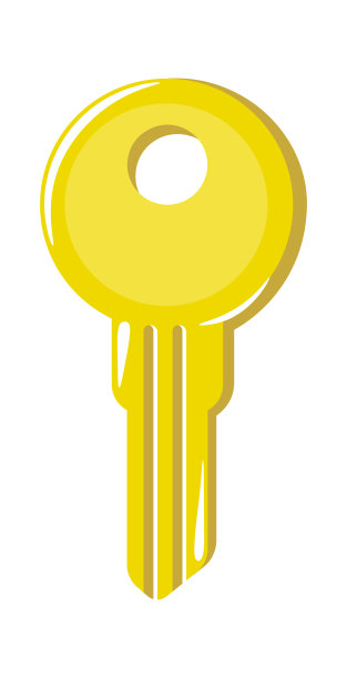 英文门钥匙图标。矢量图图片下载