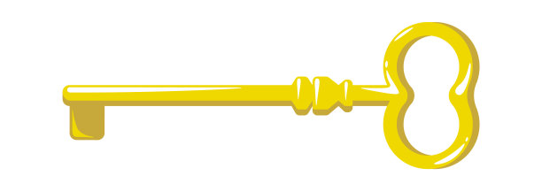 复古杠杆门钥匙图标。矢量图图片下载