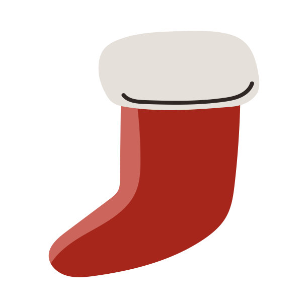 圣诞袜。手绘冬季插画图片下载