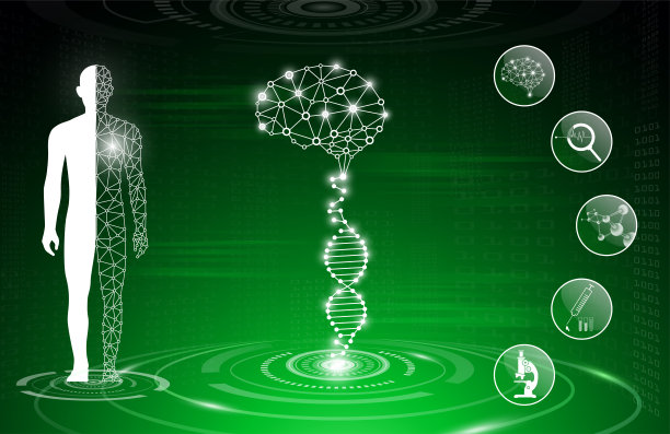 摘要背景技术概念在绿灯，人体治疗，技术现代医学科学的未来和全球国际医学与测试分析克隆DNA人图片下载