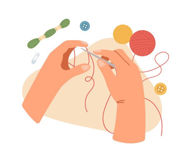 手工编织工艺平面插图图片下载