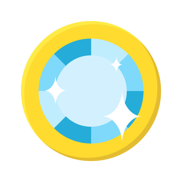 黄金切割钻石宝石平面插图图片下载