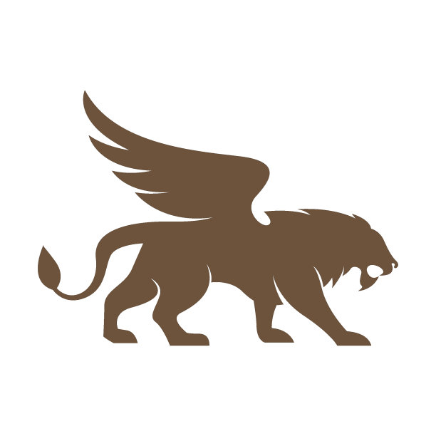 狮子图标标志设计插画图片下载