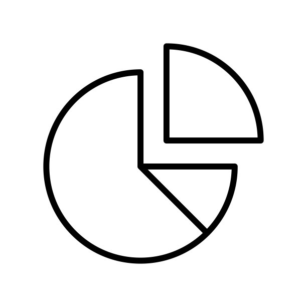 饼图线图标。条形图，图表，统计，统计数据，分析，分析，演示，图表，视觉辅助。经营理念。白色背景上的矢量黑线图标图片下载