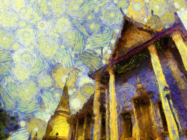 插图创造了印象派的绘画风格。图片下载