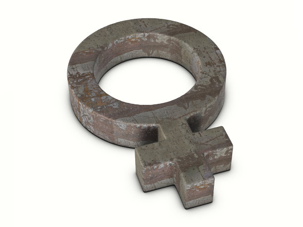 生锈的金属女人符号图片下载