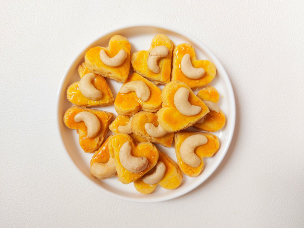 腰果糕点或腰果饼干。图片下载