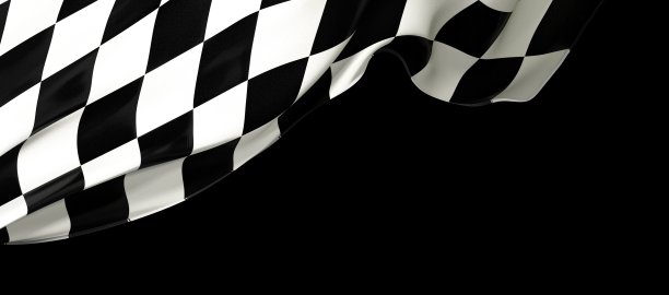 方格旗结束比赛背景的3d渲染图片下载