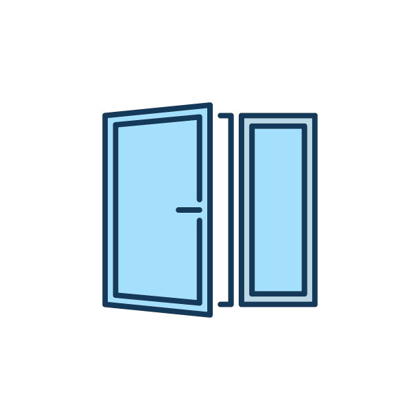 窗口矢量概念蓝色简单图标或符号图片下载