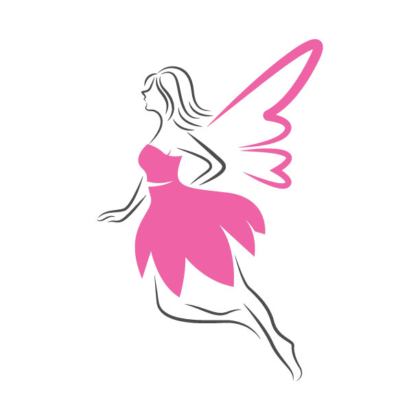 精灵标志图标设计插图模板图片下载