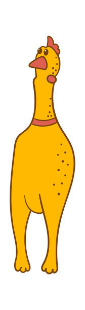 给狗的橡皮鸭玩具。矢量图图片下载