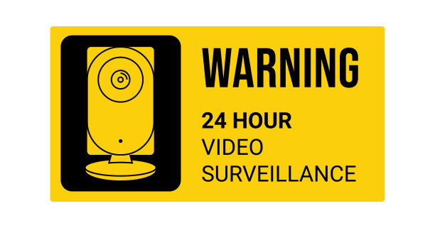 视频监控矩形平面贴纸图片下载