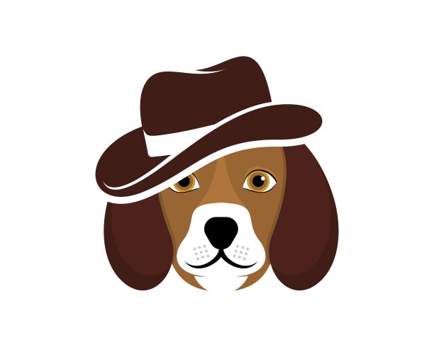 戴着牛仔帽的狗图片下载