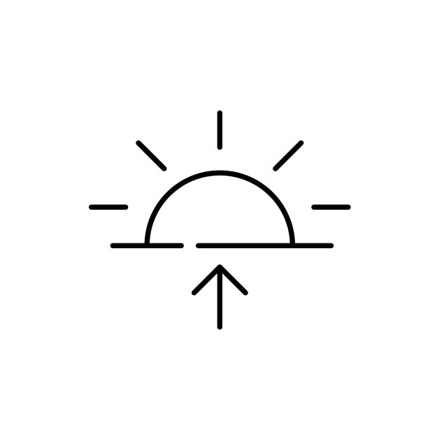 日出天气预报图标。像素完美，可编辑笔画简单的线条图片下载