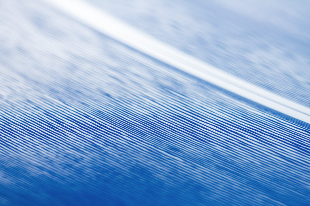 微距拍摄的蓝色黑胶唱片图片下载