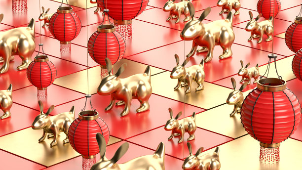 2023年中国兔年背景图片下载