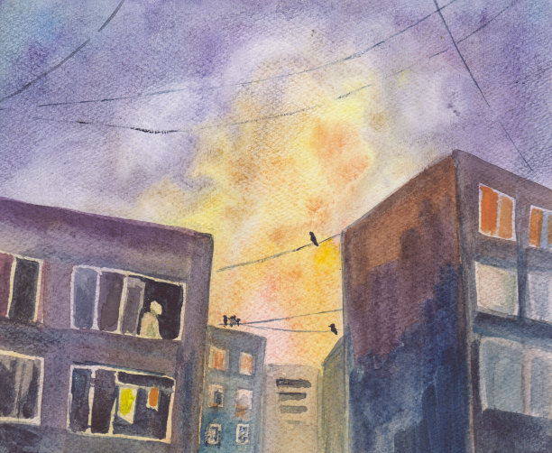 天空中的日落图片下载