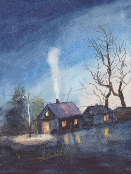 乡村夜景图片下载