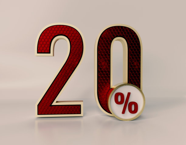 3D插画20%彩色折扣出售讲台。特惠作文图片下载